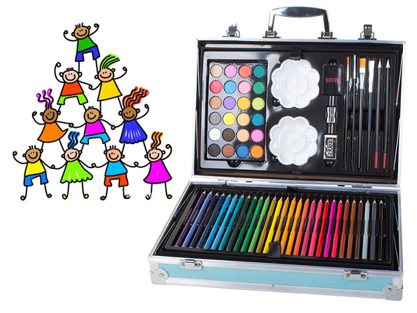 Set d'artistes pour la peinture en boîtier 145 pièces