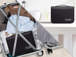 Travel cosmetics bag, hanging organiser for the bathroom, with zip, hook and handle