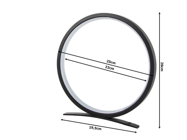 Miza nočna luč krožni obroč barva hladna topla neutralna nastavitev