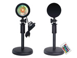 Projektor lámpa naplemente napfelkelte utánzat led rgb usb + távirányító