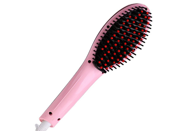 Brosse électrique lcd pour le lissage des cheveux