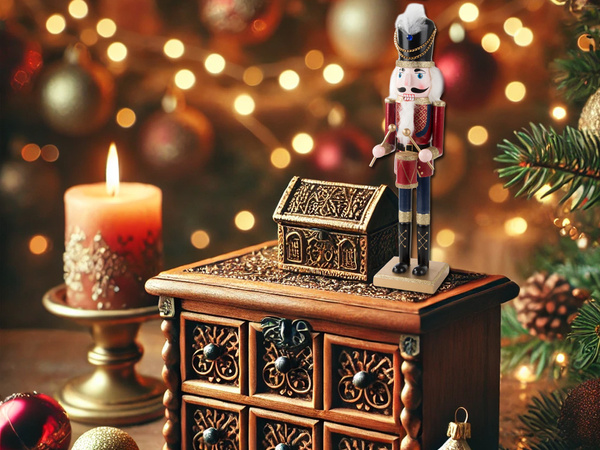 Cascanueces soldado de madera figurita decorativa regalo de navidad