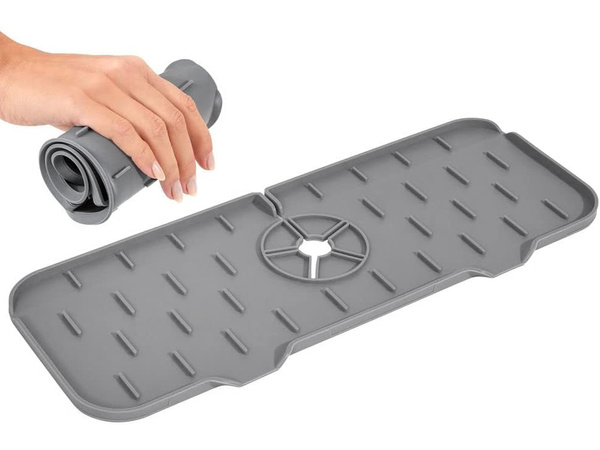 Tapis en silicone pour évier égouttoir sous robinet protection pour cuisine antidérapante