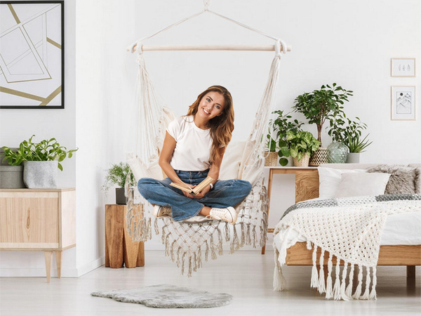 Brazilian hamac scaun agățat leagăn hamac fotoliu perne boho