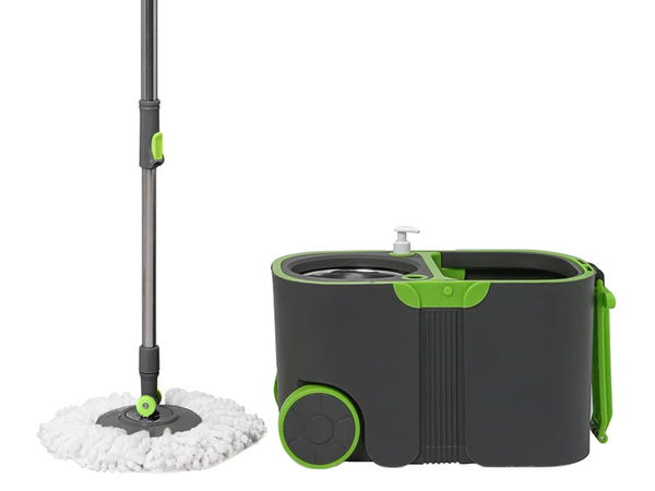 Rotačný mop 360 turbo vedro sada 2x podložky z mikrovlákna