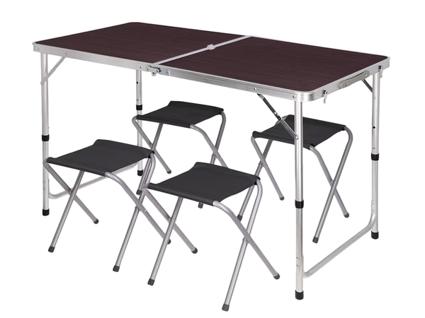 Table de camping pliante table de tourisme avec 4 chaises table de jardin