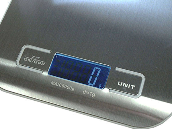 Elektronische küchengewichte lcd 5kg flat steel