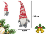 Noël GHOST Gnome gris avec barbe de sapin de Noël 38cm Doux