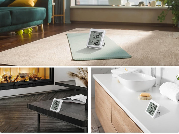 Digitales thermometer mini-wetterstation raumhygrometer batterie magnet