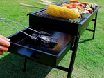 Gril de voyage mallette portable pliable charbon de bois camping bbq grand
