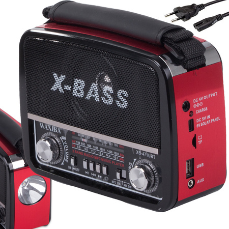 Mobilné kuchynské rádio sieťová batéria fm/am/sw usb aux tf mp3 retro