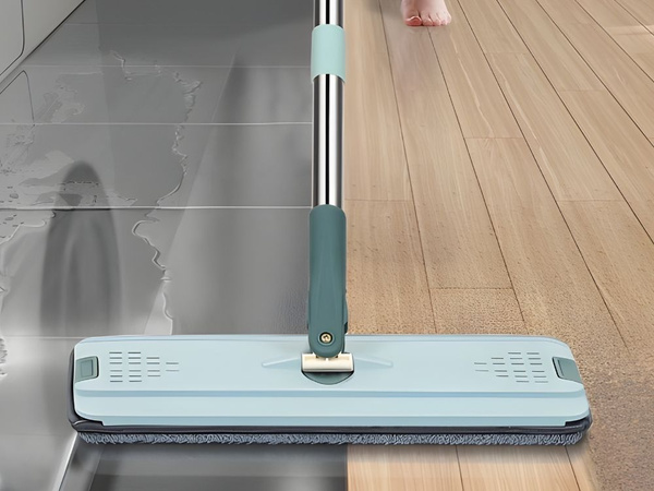 Mop plat cu găleată pliabilă din microfibră perie de curățat podele 2 accesorii