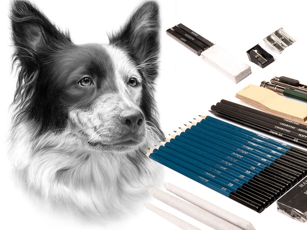 Professzionális rajzoló vázlatkészlet 32in1