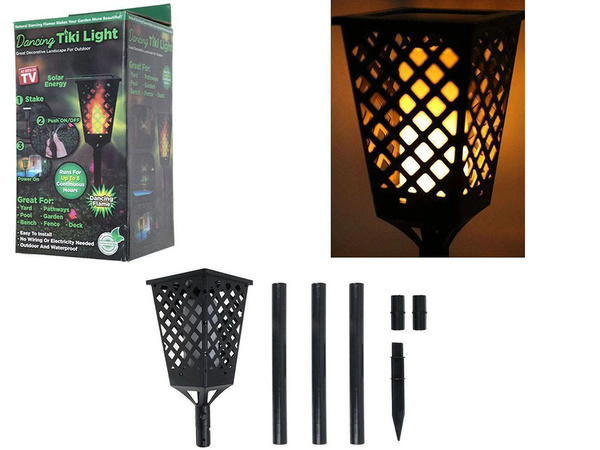 Lampe de jardin solaire lampe torche lanterne capteur