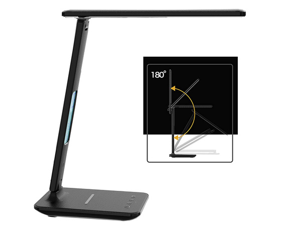 Lampa de birou condus școală ceas usb qi încărcător