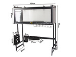 Trockner für geschirr, teller und besteck grosser abtropfbecher schrank organizer 65 cm