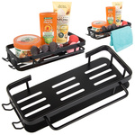 Fürdőszoba polc fürdőszoba akasztó loft konyha akasztás fém fekete