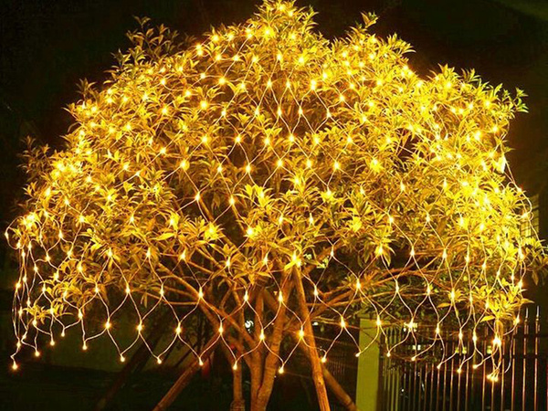 Fény képernyő függöny 100 led karácsonyi fények kültéri fehér meleg 1x2m