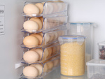 Container egg box fridge organiser for 14pcs egg tray