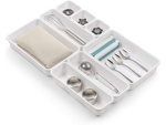 Organizador de cocina para cajón de cubiertos contenedor modular plegable xxl