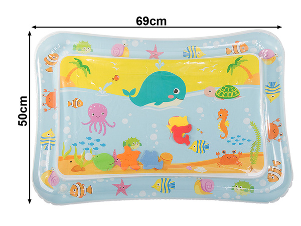 Piepūšams sensoro ūdens paklājs mazuļiem rotaļām.