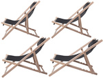 Wooden deckchair beach chairs folding garden cushion beach chair
