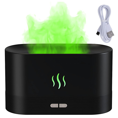 Oro drėkintuvas usb difuzorius led rgb židinys aromatas rūkas ugnis