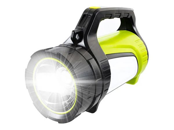 Wiederaufladbare taschenlampe led suchscheinwerfer powerbank leistungsstark