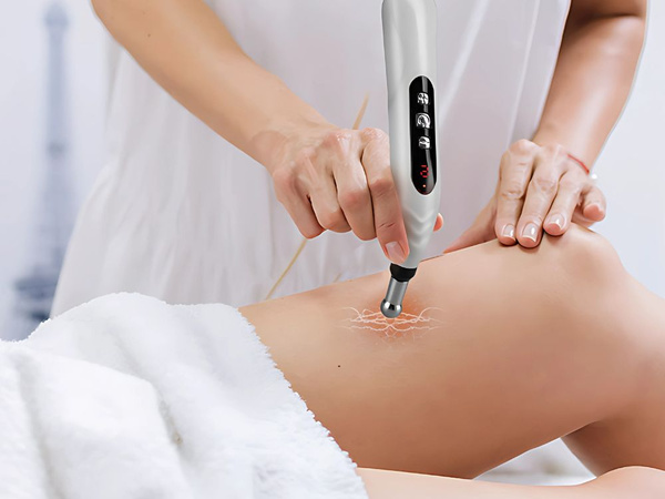 Stylo masseur d'acupuncture électrostimulateur 5 pointes set lcd