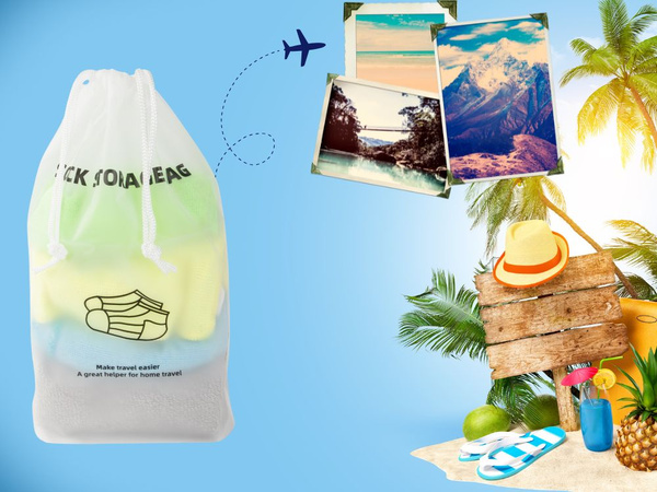 Sac à chaussettes de voyage organisateur d'avion imperméable pour le voyage