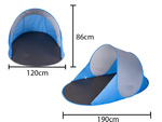 Tente de plage protectrice uv pop-up self-storage bag screen