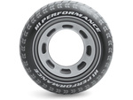 Large 70cm inflatable wheel for an adult child to swim in the pool water