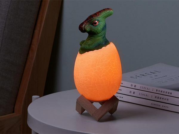 Nočna luč dinozaver dino jajce rgb vodila jajčno svetlobo za otroke