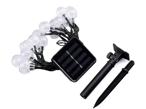 Guirnalda de luces de jardín 20 led solar multicolor