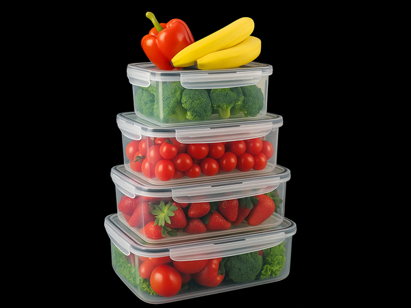 Кухонные контейнеры для продуктов с корзинкой контейнер с уплотнением 4 шт.