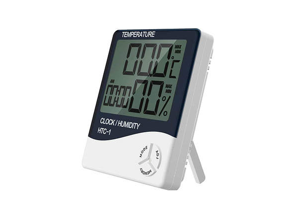 Termometr elektroniczny lcd wew. Zegar data alarm