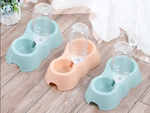Écuelle double avec distributeur d'eau pour chien chat