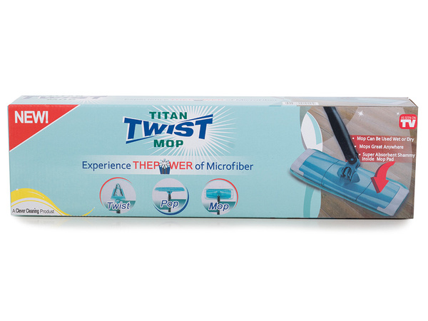 Plokščia šluostė grindims valyti nelašantis "titan twist