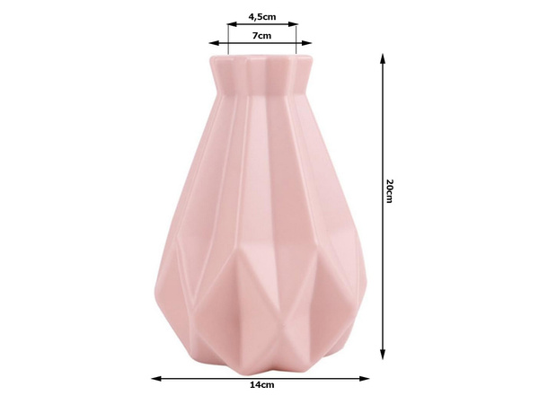 Jarron de plastico flor de esquina, jarron de esquina 20 cm