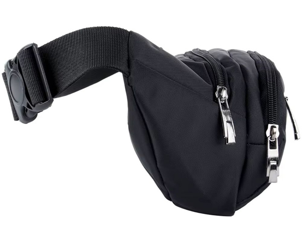 Sachet de rein pour homme ceinture de sport pour femme 4 poches noir ajustable