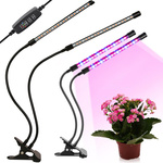 2x lampe de croissance pour plantes 40 led timer usb clip