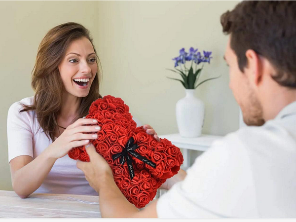 Rose petal medvedek darilo velika škatla rose xl