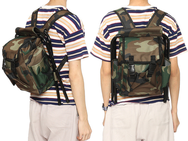 Silla de pesca con mochila bolsa plegable 3en1