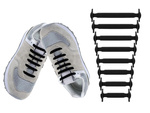Silicone shoe laces without binding 16pcs