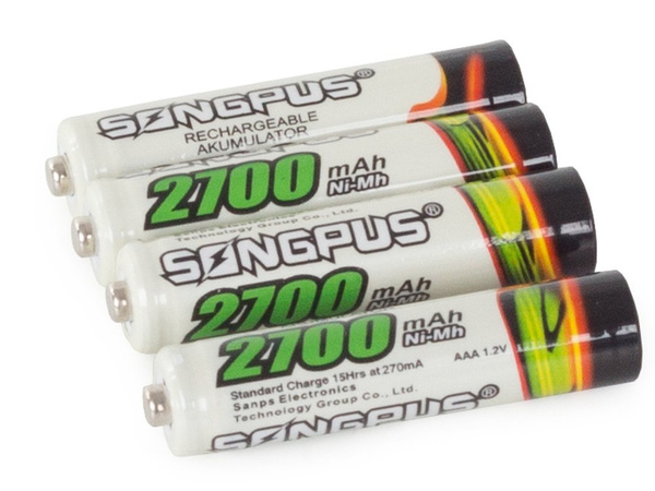 4 vnt. Aaa r3 iki 2700mah akumuliatoriai
