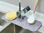 Silicon mat pentru chiuvetă tavă de scurgere sub robinet de protecție pentru bucătărie antialunecare