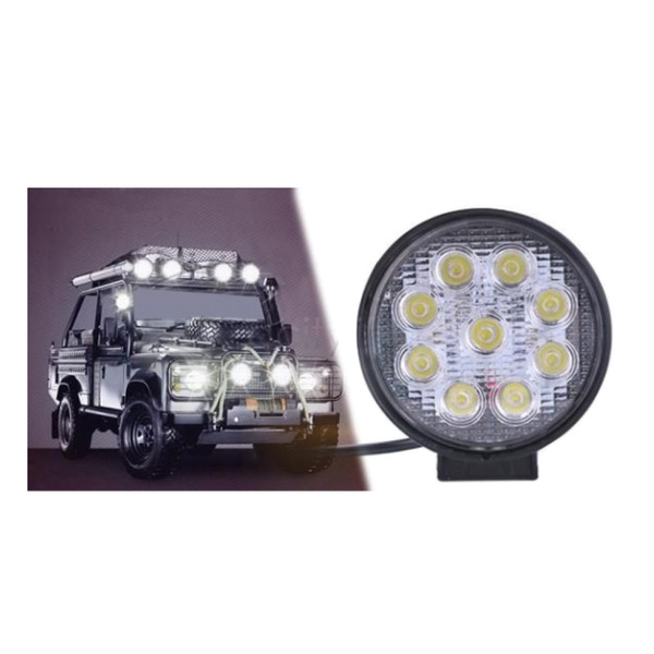 Arbeitsleuchte halogen rund 9 led 27w suchscheinwerfer