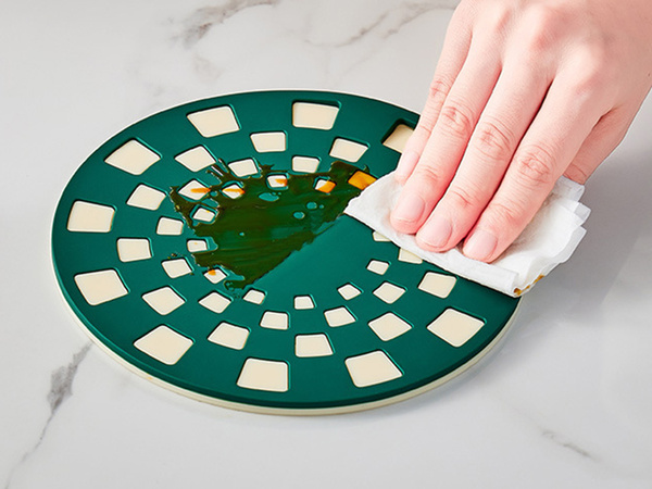 2pcs pots and pans silicone stovetop saucer tray