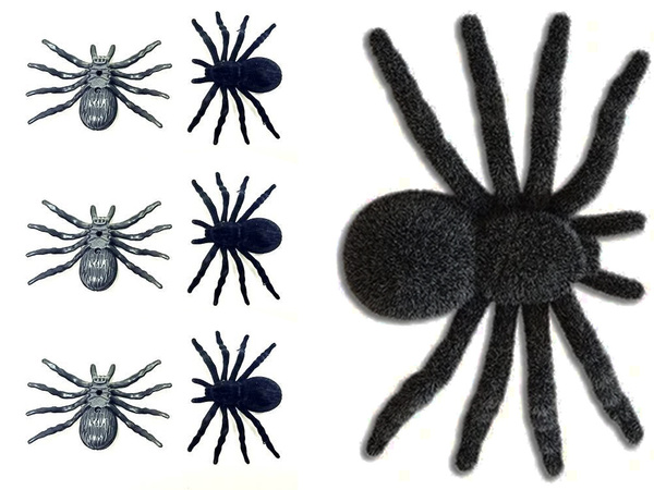 Halloween spinne 4 stück gross dekoration gruselig