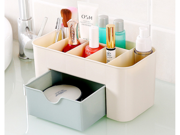 Koporsó kozmetikai szervező ékszer fiók ecsettartó tartó